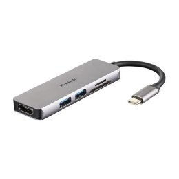 Replikator portów D-Link DUB-M530 USB-C na HDMI, czytnik kart SD/microSD i USB