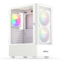 Obudowa KRUX Vako White RGB ATX, z oknem, bez zasilacza, biała