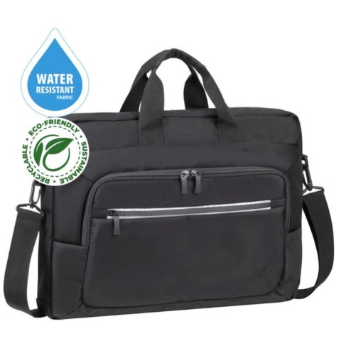 Torba do notebooka 15,6"-16" RIVACASE ECO Alpendorf 7531, czarna, z ekologicznego, wodoodpornego materiału z recyklingu (rPET)