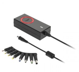 Zasilacz sieciowy uniwersalny Quer KOM0863 65W 15-20V Manual USB, 8 końcówek