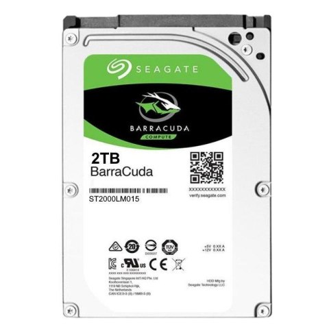 Dysk SEAGATE BarraCuda® ST2000LM015 2TB 2.5" 5400 128MB SATA III