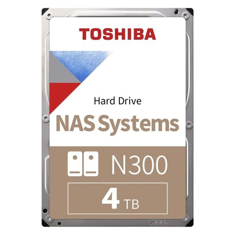 Dysk Toshiba N300 HDWG440UZSVA 4TB 3,5" 7200 256MB SATA III NAS BULK