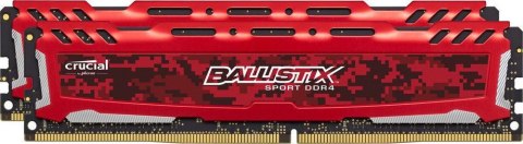 Pamięć DDR4 Crucial Ballistix Sport LT 16GB (2x8GB) 2400MHz CL16 DRx8 1,2V Red