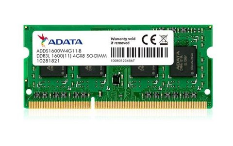 Pamięć SODIMM DDR3L ADATA 4GB (1x4GB) 1600MHz CL11 1,35V