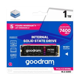 Dysk SSD GOODRAM PX700 1TB PCIe NVMe M.2 2280 (7400/6500) RETAIL