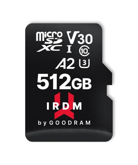 Karta pamięci microSDHC GOODRAM 512GB IRDM-A2 UHS + adapter