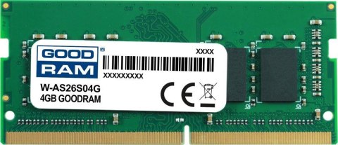 Pamięć SODIMM DDR4 GOODRAM 4GB 2666MHz ded. do ASUS (W-AS26S04G)