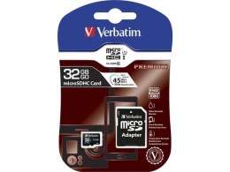 Karta pamięci MicroSDHC Verbatim 32GB Class 10 + adapter