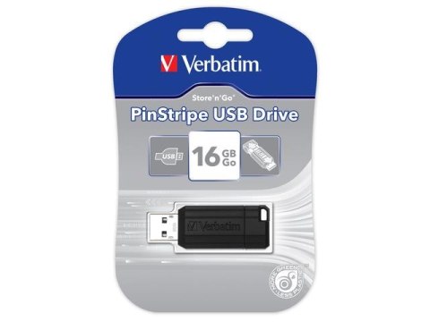 Pendrive Verbatim 16GB PINSTRIPE USB 2.0