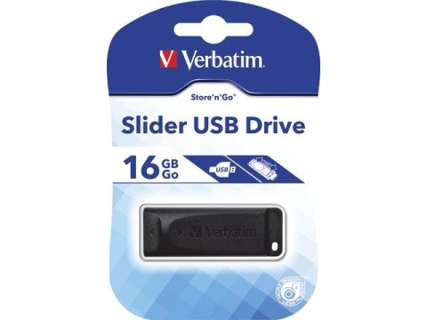 Pendrive Verbatim 16GB Slider USB 2.0