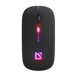 Mysz bezprzewodowa Defender TOUCH MM-997 optyczna 1600dpi 2.4 GHz + Bluetooth czarna RGB AKUMULATOR bezklikowa silent