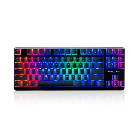 Klawiatura przewodowa Modecom Volcano LANPARTY RGB Gaming mechaniczna (Przełącznik BLUE OUTEMU) Pudding Edition