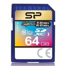 Karta pamięci Silicon Power SDXC Superior 64GB (90/45 MB/s) Class 10 UHS-I U1