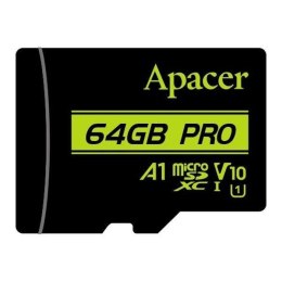 Karta pamięci microSDXC Apacer Professional 64GB (100/10 MB/s) Class 10 UHS-I U1 V10 A1 BULK