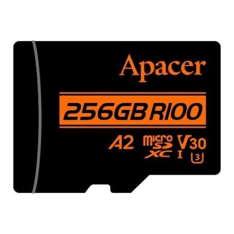 Karta pamięci microSDXC Apacer R100 256GB (100/80 MB/s) Class 10 UHS-I U3 V30 A2 + Adapter