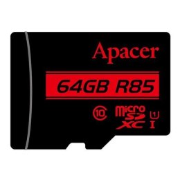 Karta pamięci microSDXC Apacer R85 64GB (85/10 MB/s) Class 10 U1 BULK