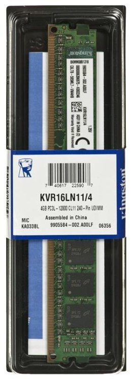 Pamięć DDR3 Kingston 4GB 1600MHz CL11 256x8 Dual Rank Low Voltage