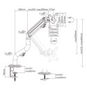 GEMBIRD BIURKOWE REGULOWANE RAMIĘ/UCHWYT NA MONITOR 17-32, VESA 100X100MM, DO 8 KG