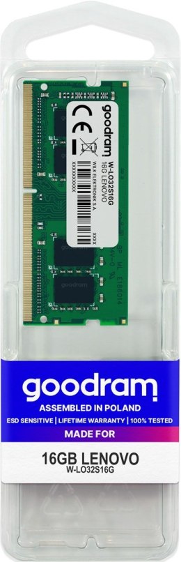 Pamięć Goodram dedyk. Lenovo DDR3 8GB 1600MHz 1,35V DIMM DR