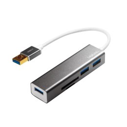 Hub USB 3.0 LogiLink UA0306 3 porty USB, z czytnikiem kart