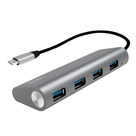 Hub USB-C 3.1 LogiLink UA0309 4 porty, aluminiowa obudowa