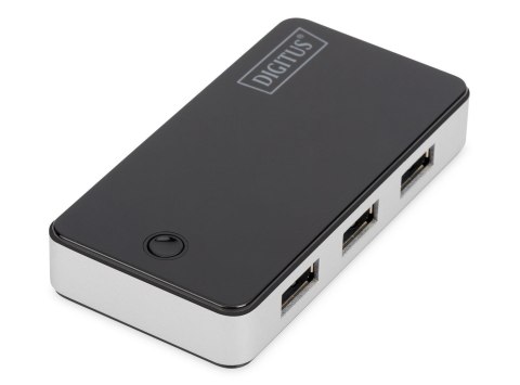 Hub USB DIGITUS DA-70231 4xUSB 3.0 aktywny czarny