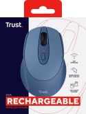 Mysz TRUST ZAYA Wireless Rechargeable Mouse BLUE (25039)