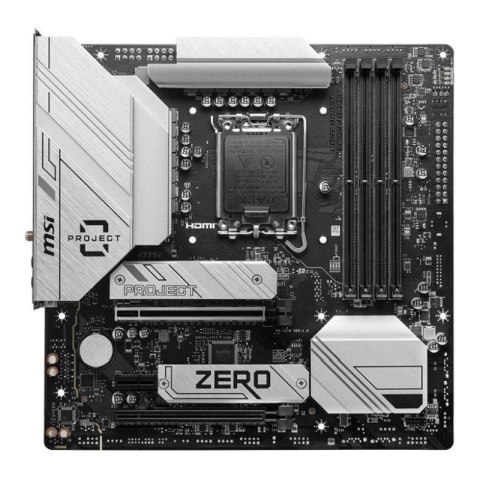 Płyta MSI B760M PROJECT ZERO /B760/DDR5/SATA3/M.2/USB3.2/WiFi/BT/PCIe5.0/s.1700/mATX