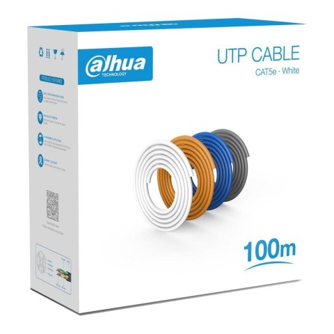 Kabel UTP Dahua Cat.5e 100m drut CU biały