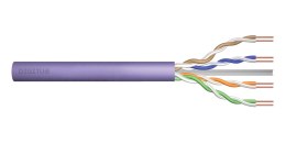 Kabel teleinformatyczny instalacyjny DIGITUS kat.6, U/UTP, Dca, drut, AWG 23/1, LSOH, 305m, fioletowy, karton