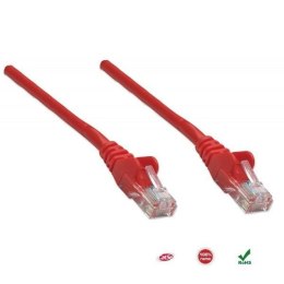 PatchCord 100% miedź Intellinet Cat.5e UTP, 10m, czerwony