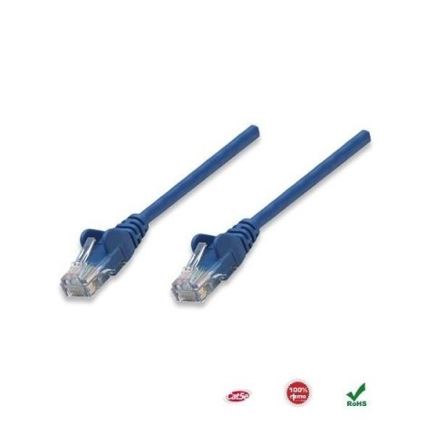 PatchCord 100% miedź Intellinet Cat.5e UTP, 7,5m, niebieski