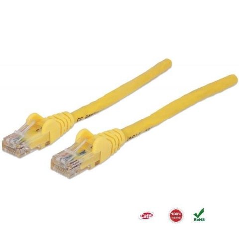 PatchCord 100% miedź Intellinet Cat.6 UTP, 1,5m, żółty