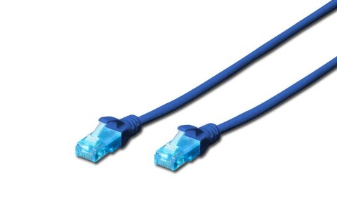 Patchcord DIGITUS UTP kat. 5e 0,25m PVC niebieski