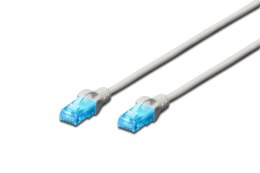 Patchcord DIGITUS UTP kat. 5e 0,25m PVC szary