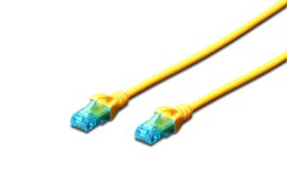 Patchcord DIGITUS UTP kat. 5e 1m PVC żółty