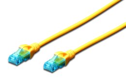 Patchcord DIGITUS UTP kat. 5e 20m PVC żółty