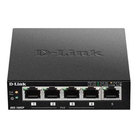 Switch niezarządzalny D-Link DES-1005P 5x10/100 Mb/s PoE