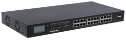 Switch niezarządzalny Intellinet 24x 10/100/1000 Mbps PoE+ 370W + 2x SFP Rack 19