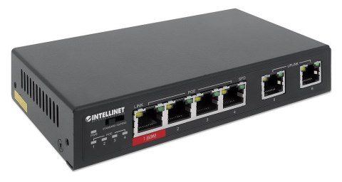 Switch niezarządzalny Intellinet 6x 10/100 Mbps w tym 3x PoE i 1x High-Power PoE Desktop