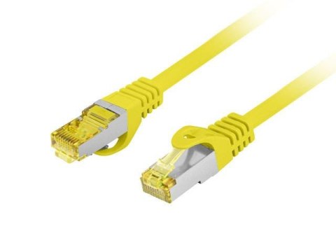 Patchcord Lanberg FTP kat.6A 0.50m LSZH CU fluke passed żółty