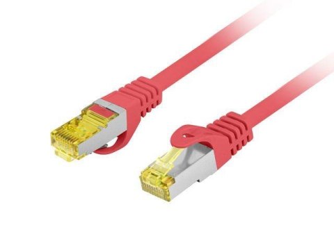 Patchcord Lanberg FTP kat.6A 0.5m LSZH CU fluke passed czerwony