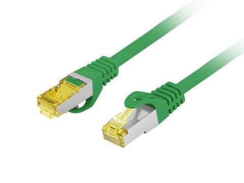 Patchcord Lanberg FTP kat.6A 0.5m LSZH CU fluke passed zielony