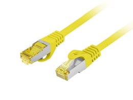 Patchcord Lanberg S/FTP kat.6A 3m LSZH CU fluke passed żółty