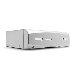 Przełącznik KVM LINDY 2-portowy HDMI 4K60, USB 2.0 & Audio Silver