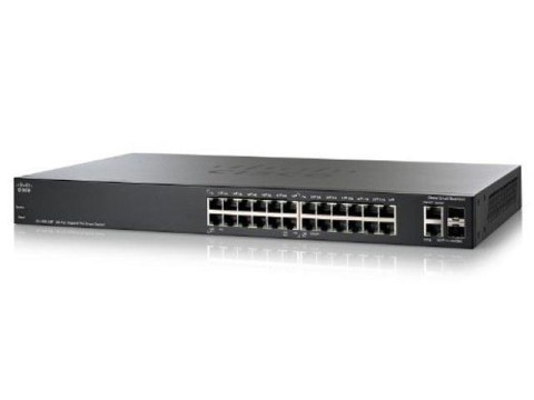 Switch zarządzalny Cisco SF200-24P 24x100 2xSFP Combo Rack PoE (SLM224PT)