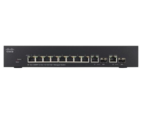 Switch zarządzalny Cisco SF302-08PP 8x10/100 PoE+ 2xSFP Combo