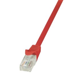 Patchcord LogiLink CP1024U CAT5e U/UTP 0,50m, czerwony