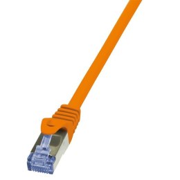 Patchcord LogiLink CQ3018S Cat.6A S/FTP 0,25m pomarańczowy