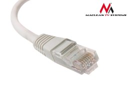 Patchcord Maclean MCTV-657 UTP cat6 wtyk-wtyk 1m szary